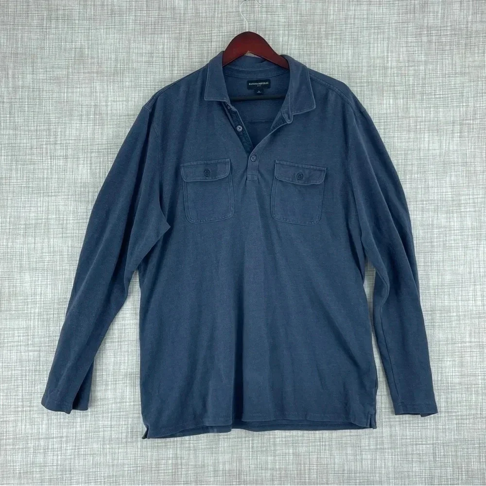 Banana Republic long sleeve shirt Mens Size XL blue 2331